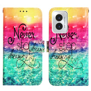 For Motorola Moto G Play 4G 2024 3D Painting Horizontal Flip Leather Phone Case(Chasing Dreams)