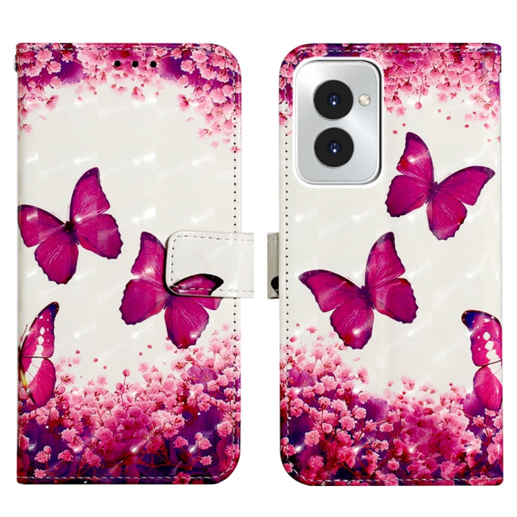 For Motorola Moto G Power 5G 2024 3D Painting Horizontal Flip Leather Phone Case(Rose Butterfly) - Motorola Cases by PMC Jewellery | Online Shopping South Africa | PMC Jewellery | Buy Now Pay Later Mobicred