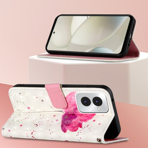 For Motorola Moto G Power 5G 2024 3D Painting Horizontal Flip Leather Phone Case(Flower)