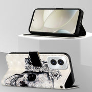 For Motorola Moto G Power 5G 2024 3D Painting Horizontal Flip Leather Phone Case(Skull)
