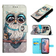 For Motorola Moto G Play 5G 2024 3D Painting Horizontal Flip Leather Phone Case(Grey Owl) - Motorola Cases by PMC Jewellery | Online Shopping South Africa | PMC Jewellery | Buy Now Pay Later Mobicred