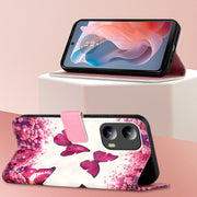 For Motorola Moto G Play 5G 2024 3D Painting Horizontal Flip Leather Phone Case(Rose Butterfly)