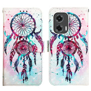 For Motorola Moto G Stylus 5G 2024 3D Painting Horizontal Flip Leather Phone Case(Color Drop Wind Chimes)