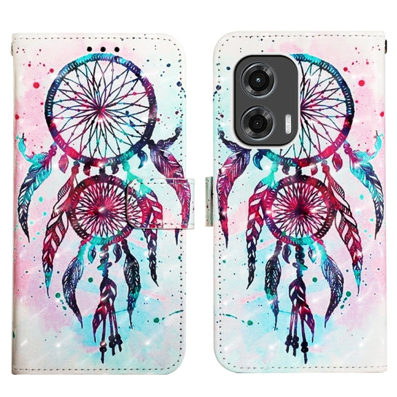 For Motorola Moto G Stylus 5G 2024 3D Painting Horizontal Flip Leather Phone Case(Color Drop Wind Chimes)