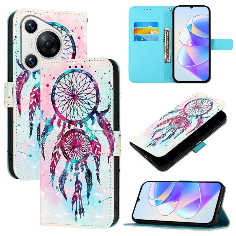 For Huawei Pura 70 3D Painting Horizontal Flip Leather Phone Case(Color Drop Wind Chimes) - free shipping - PMC Jewellery - Order now!