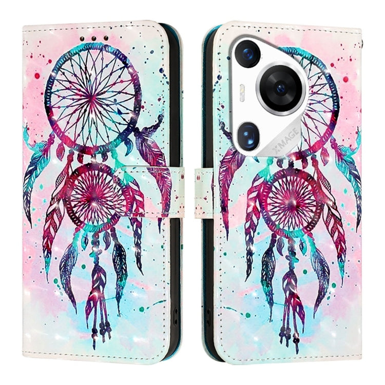 For Huawei Pura 70 Pro 3D Painting Horizontal Flip Leather Phone Case(Color Drop Wind Chimes)