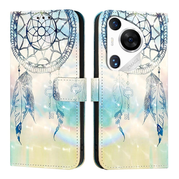 For Huawei Pura 70 Pro 3D Painting Horizontal Flip Leather Phone Case(Dream Wind Chimes)
