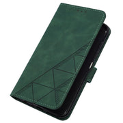For Motorola Moto G Play 5G 2024 Crossbody 3D Embossed Flip Leather Phone Case(Dark Green)