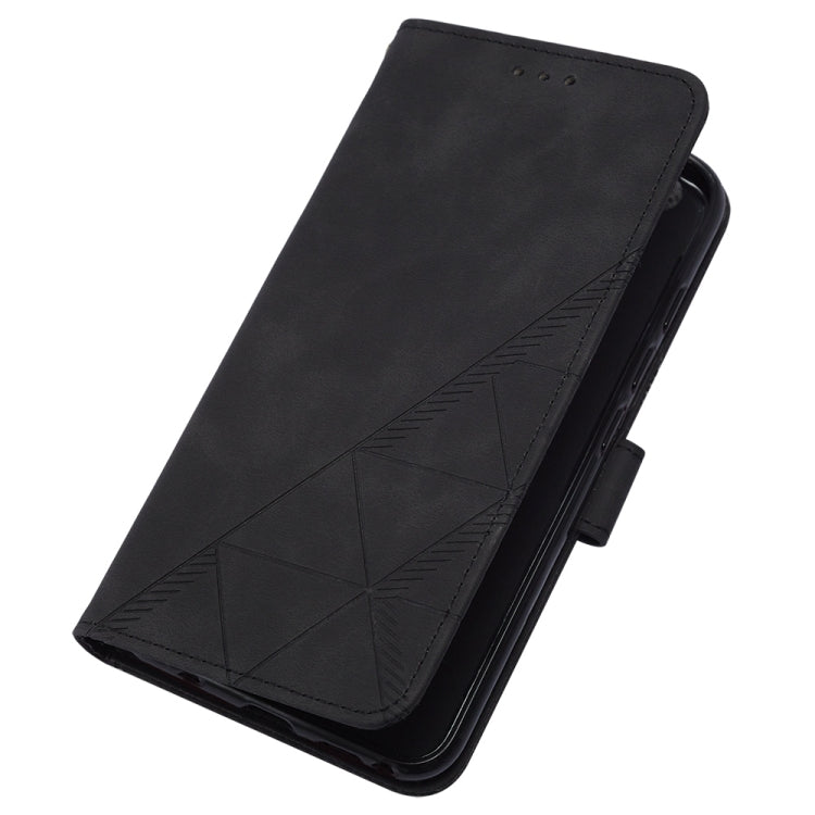 For Motorola Moto G Stylus 5G 2024 Crossbody 3D Embossed Flip Leather Phone Case(Black)