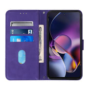 For Motorola Moto G Stylus 5G 2024 Crossbody 3D Embossed Flip Leather Phone Case(Purple)