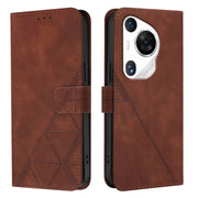 For Huawei Pura 70 Pro Crossbody 3D Embossed Flip Leather Phone Case(Brown)