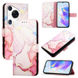For Huawei Pura 70 Pro / 70 Pro+ PT003 Marble Pattern Flip Leather Phone Case(LS005 Rose Gold) - Huawei Cases by PMC Jewellery | Online Shopping South Africa | PMC Jewellery | Buy Now Pay Later Mobicred