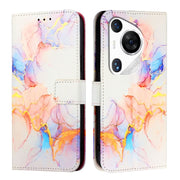 For Huawei Pura 70 Pro / 70 Pro+ PT003 Marble Pattern Flip Leather Phone Case(LS004 Marble White)