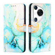 For Huawei Pura 70 Pro / 70 Pro+ PT003 Marble Pattern Flip Leather Phone Case(LS003 Green)