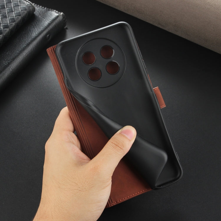 For Huawei Enjoy 60X/nova Y91 AZNS Skin Feel Calf Texture Flip Leather Phone Case(Black)