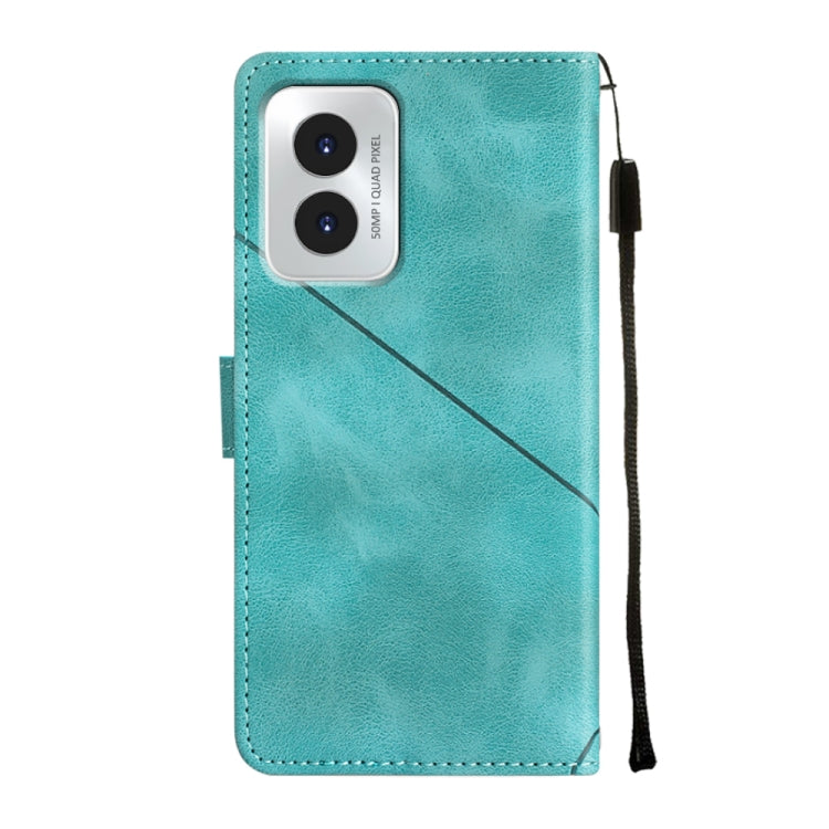 For Motorola Moto G Play 4G 2024 Skin Feel Embossed Leather Phone Case(Green)