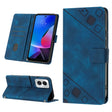 For Motorola Moto G Play 4G 2024 Skin Feel Embossed Leather Phone Case(Blue) - Motorola Cases by PMC Jewellery | Online Shopping South Africa | PMC Jewellery | Buy Now Pay Later Mobicred