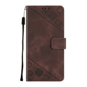 For Motorola Moto G Play 4G 2024 Skin Feel Embossed Leather Phone Case(Brown)