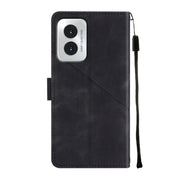 For Motorola Moto G Play 4G 2024 Skin Feel Embossed Leather Phone Case(Black)