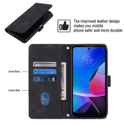 For Motorola Moto G Play 4G 2024 Skin Feel Embossed Leather Phone Case(Black)