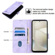 For Motorola Moto G Power 5G 2024 Skin Feel Embossed Leather Phone Case(Light Purple)