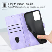 For Motorola Moto G Power 5G 2024 Skin Feel Embossed Leather Phone Case(Light Purple)