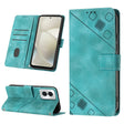For Motorola Moto G Power 5G 2024 Skin Feel Embossed Leather Phone Case(Green) - Motorola Cases by PMC Jewellery | Online Shopping South Africa | PMC Jewellery | Buy Now Pay Later Mobicred