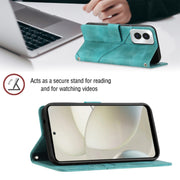 For Motorola Moto G Power 5G 2024 Skin Feel Embossed Leather Phone Case(Green)