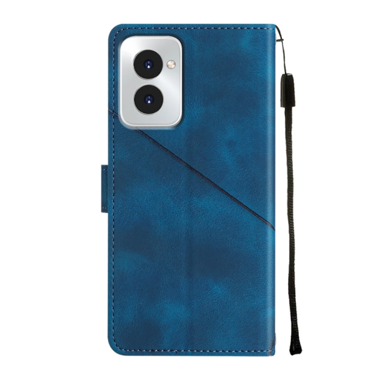 For Motorola Moto G Power 5G 2024 Skin Feel Embossed Leather Phone Case(Blue)