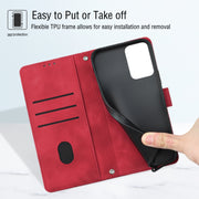 For Motorola Moto G Power 5G 2024 Skin Feel Embossed Leather Phone Case(Red)