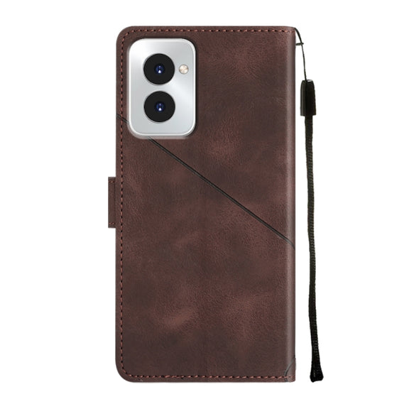 For Motorola Moto G Power 5G 2024 Skin Feel Embossed Leather Phone Case(Brown)