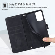 For Motorola Moto G Power 5G 2024 Skin Feel Embossed Leather Phone Case(Black)