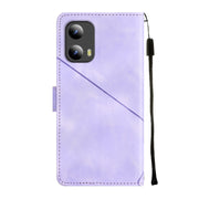 For Motorola Moto G Play 5G 2024 Skin Feel Embossed Leather Phone Case(Light Purple)