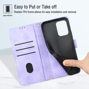 For Motorola Moto G Play 5G 2024 Skin Feel Embossed Leather Phone Case(Light Purple)