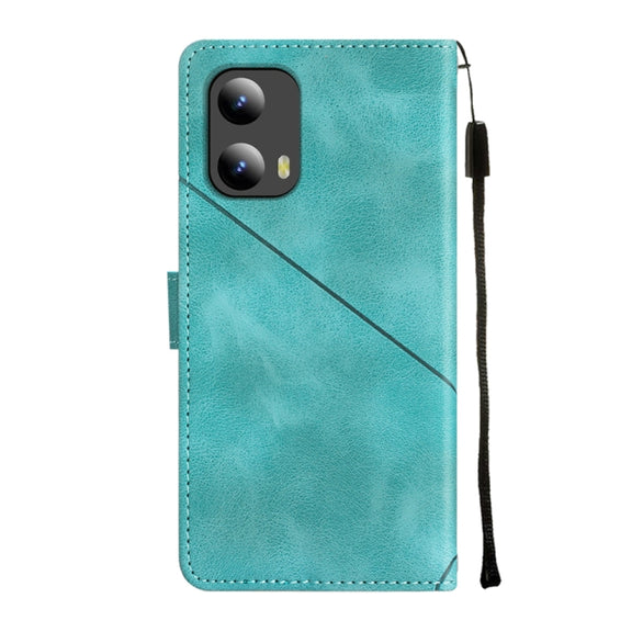 For Motorola Moto G Play 5G 2024 Skin Feel Embossed Leather Phone Case(Green)