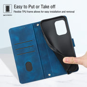 For Motorola Moto G Play 5G 2024 Skin Feel Embossed Leather Phone Case(Blue)