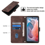 For Motorola Moto G Play 5G 2024 Skin Feel Embossed Leather Phone Case(Brown)