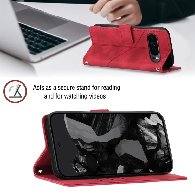 For Google Pixel 9 Pro XL Skin-feel Embossed Leather Phone Case(Red) - free shipping - PMC TechLife - Order now!