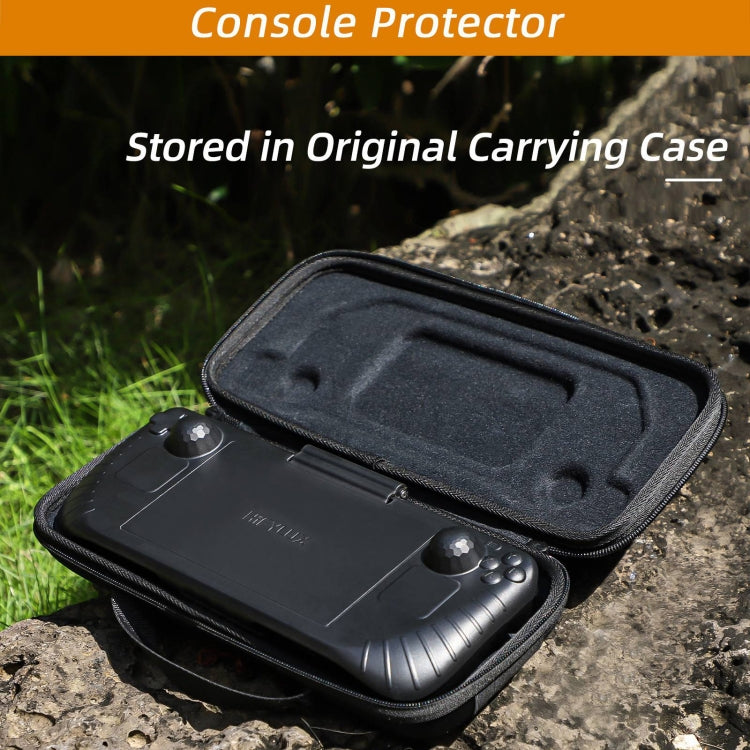 For Steam Deck Hifylux 3 in 1 Gaming Console Protector Guard Monitor Cover Sun Hood Kickstand Holder Mount(Black)