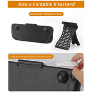 For Steam Deck Hifylux 3 in 1 Gaming Console Protector Guard Monitor Cover Sun Hood Kickstand Holder Mount(Black)