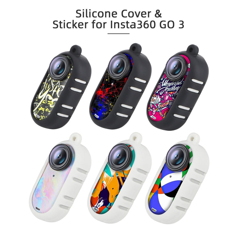 For Insta360 GO 3 Sunnylife Cooling Silicone Case Stickers Skin Wrap Lens Cover with Neck Strap(White) - Case & Bags by Sunnylife | Online Shopping South Africa | PMC TechLife | Buy Now Pay Later Mobicred