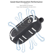 For Insta360 GO 3 Sunnylife Cooling Silicone Case Stickers Skin Wrap Lens Cover with Neck Strap(Black)
