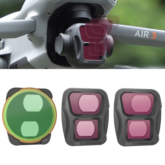 For DJI Air 3 Sunnylife Camera Lens Filter, Filter:3 in 1 CPL ND8 ND16 - free shipping - PMC Jewellery - Order now!
