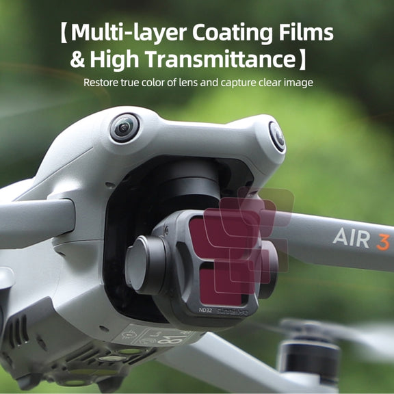 For DJI Air 3 Sunnylife Camera Lens Filter, Filter:3 in 1 CPL ND8 ND16