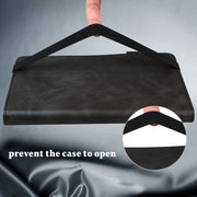 For Lenovo Xiaoxin Pad Pro 12.7 Solid Color Stripe Embossed Leather Tablet Case(Black)