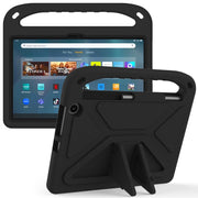 For Amazon Kindle Fire Max 11 Handle EVA Shockproof Tablet Case with Holder(Black)