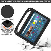 For Amazon Kindle Fire Max 11 Handle EVA Shockproof Tablet Case with Holder(Black)
