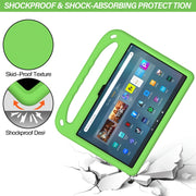 For Amazon Kindle Fire Max 11 Handle EVA Shockproof Tablet Case with Holder(Green)