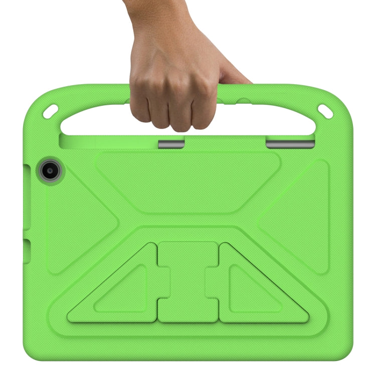 For Amazon Kindle Fire Max 11 Handle EVA Shockproof Tablet Case with Holder(Green)