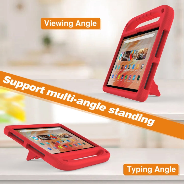 For Amazon Kindle Fire HD 10 2023 Handle EVA Shockproof Tablet Case with Holder(Red) - Amazon by PMC TechLife | Online Shopping South Africa | PMC TechLife | Buy Now Pay Later Mobicred